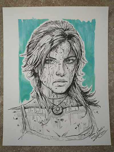 Survivior-era Lara Croft portrait by Taryn Platt