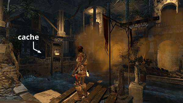 RISE OF THE TOMB RAIDER: Flooded Archives - Greek Fire Puzzle Northwest  Corner