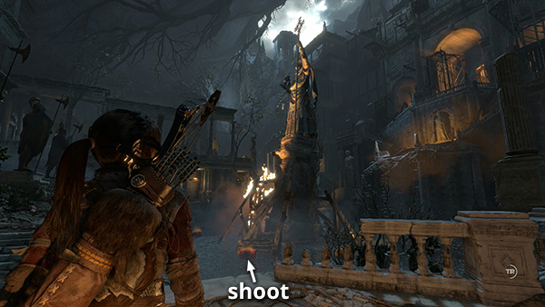 RISE OF THE TOMB RAIDER: Flooded Archives - Greek Fire Puzzle Northwest  Corner