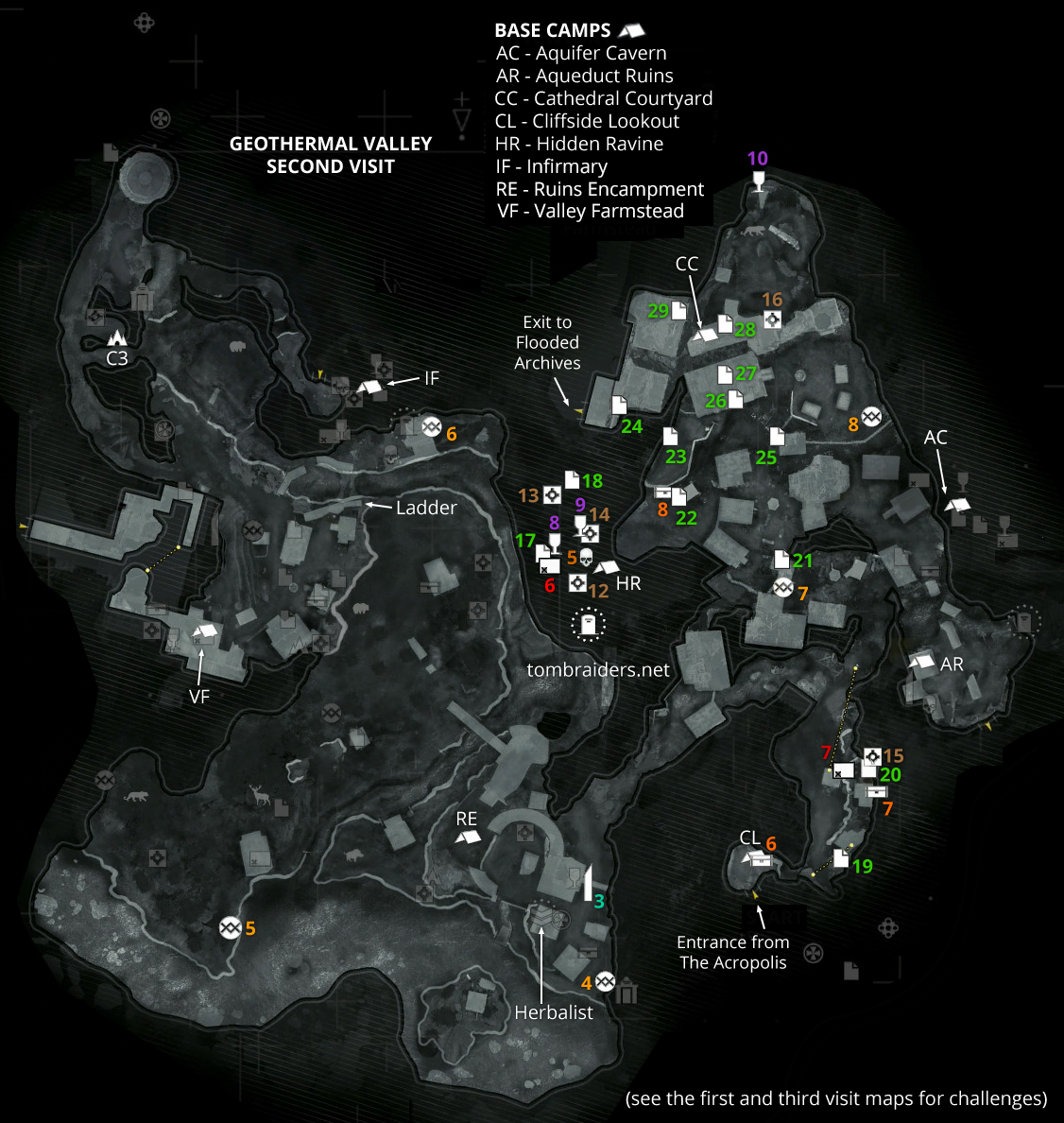 tomb raider ghost hunter map locations